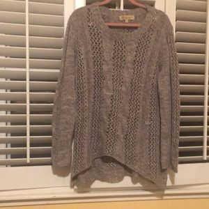Loosely knit sweater, Democracy  XL, heather gray